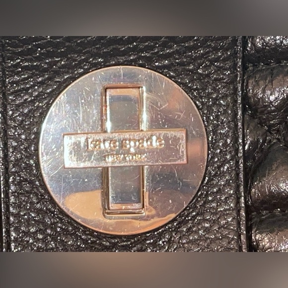 Kate Spade Black Elena Astor Court Quilted Leather Shoulder Bag EUC timeless - Picture 6 of 16